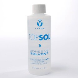 Top Sol solvent adhesive is for removing all types of prosthesis or wig adhesives. 4 oz bottle. - 