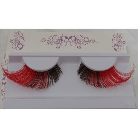 Ciglia colorate rosse e nere... In materiale sintetico Da applicare con apposito collante. Ideali per ogni occasione. - Ciglia colorate rosse e nere... In materiale sintetico Da applicare con apposito collante. Ideali per ogni occasione. -