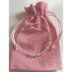 Braccialetto Donna in argento 925 laminato alta qualità, il bracciale è regolabile e si adatta a tutti i polsi. Resite a