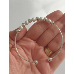 Braccialetto Donna in argento 925 laminato alta qualità, il bracciale è regolabile e si adatta a tutti i polsi. Resite a